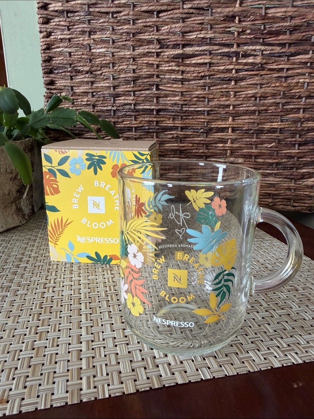 New in Box Nespresso Limited Edition Alessandra Ambrosio Yoga Coffee Mug NWT NIB